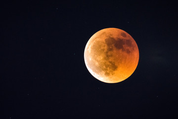 La Luna Rossa durante l' eclissi del 27072018