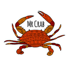 Red crab, sketch for your design