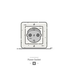 Power socket - Line color icon