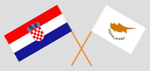 Croatia and Cyprus. The Croatian and Cyprian flags. Official colors. Correct proportion. Vector