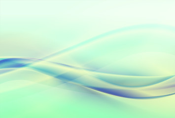 Abstract green background, elegant soft waves.