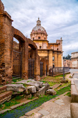 Fototapeta premium Roman Forum, view from Capitolium Hill in Rom
