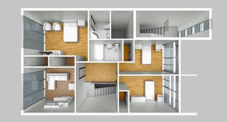 3d apartment plan