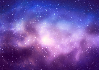 Fototapeta na wymiar Starry nebula clouds