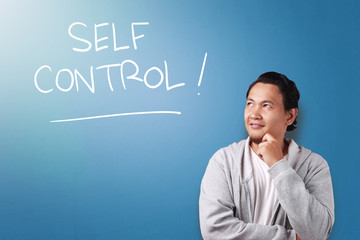 Self Control, Motivational Words Quotes Concept