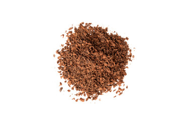 Chocolate bar isolated on white background. 