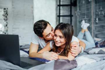 Lovly couple in the bed