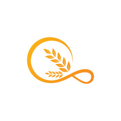 Creative infinity farm logo design - Vector