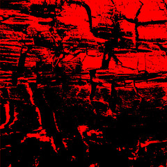 Red abstract wood background.A Picture includes wood, lines, spots, dirt, streaks, dotsburnt tree and coal elements.Illustration.