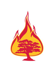 brennen feuer baum flammen heiß  busch 10 gebote moses gott symbol glaube jesus äste kleiner winzig süß niedlich garten gärtner blume pflanze dekoration liebe clipart cartoon design