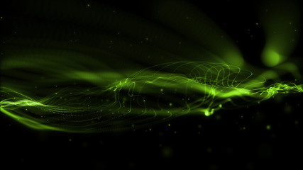 Obraz premium Green wave abstract background