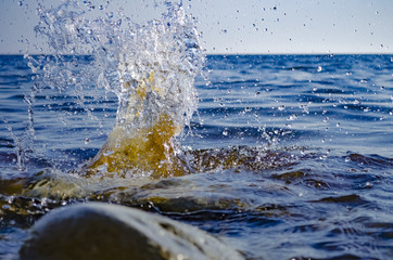 Splashing wave on the Black sea.