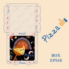 ready to print_9_pizza food packaging box layout design