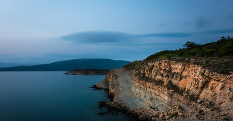 Küste Kroatiens bei Sonnenungergang