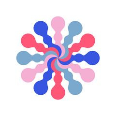 Star complex forms. Fireworks isolated on white background.