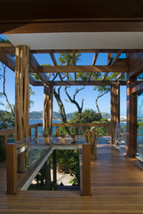 rustic architecture with sea view