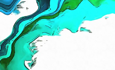 Abstract fluid painting watercolor texture background. Pretty spring colors. Wavy design. Marble effect. Liquid artistic pattern.