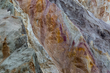 The colourful sand cliffs at Alum Bay on the Isle of Wight