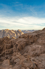 Fototapeta na wymiar desert landscapes of Sinai 