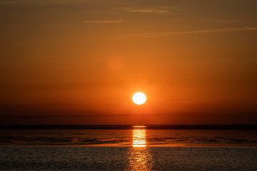 Sonnenuntergang mit Blick auf Norderney