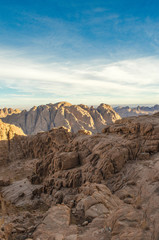 Fototapeta na wymiar desert landscapes of Sinai 