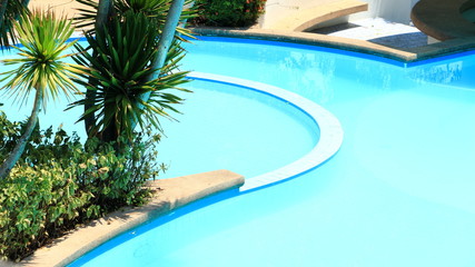 Fototapeta na wymiar Swimming pool with trees
