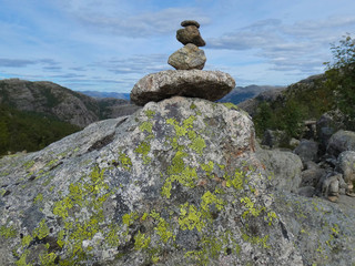 Norwegen auf dem Weg zum Preikestolen