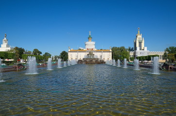 Fototapeta premium Moscow, Russia - August 14, 2018: Fountain 