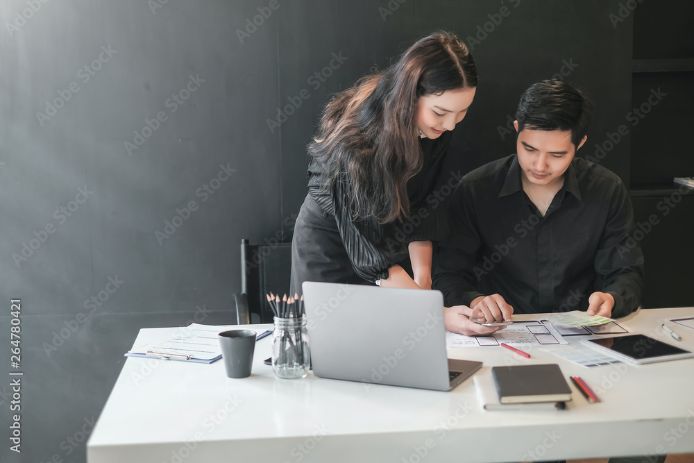 Poster graphic designers creative drawing website ux app development and application for mobile phone in th