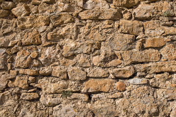 Background with a brick wall with brown tone