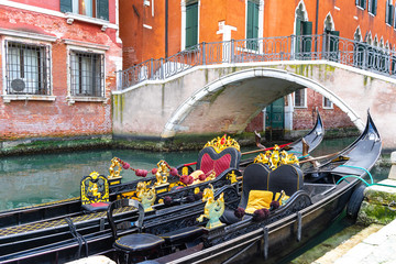 Close up of the interior of traditional venetian gondola.  © Irina Lav