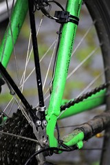Fototapeta premium wheel of bicycle