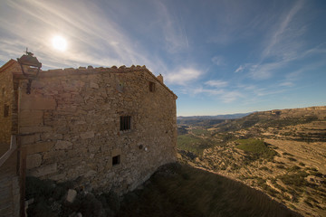 Beautiful landscape next to the village of Ares del maestre