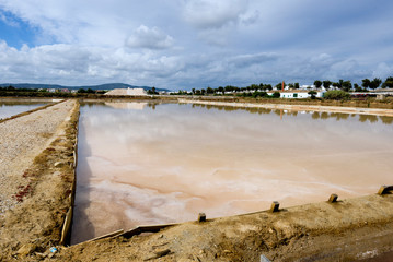 salt marsh of Olhao, Algarve, Portugal