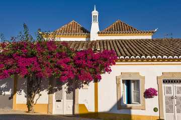 TAVIRA, ALGARVE, PORTUGAL  Emblematic roofs with four slopes show a strong oriental influence by their architecture 
