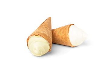 Ice cream isolated on white background. 