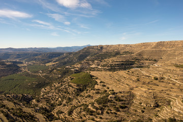 Beautiful landscape next to the village of Ares del maestre