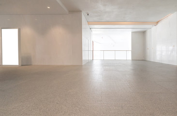 Entrance hall and empty floor tile, interior space