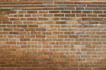 Old red brick wall background texture