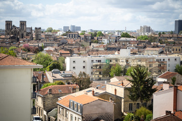 Aerial view of the city of Bordeaux