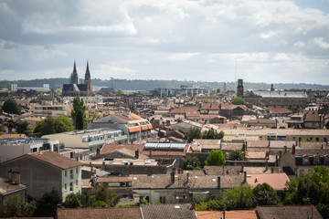 The city of Bordeaux from an high point of view