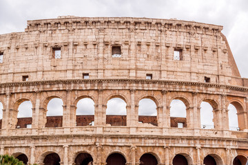 Naklejka premium Exterior view of the ancient Roman Colloseum in Rome