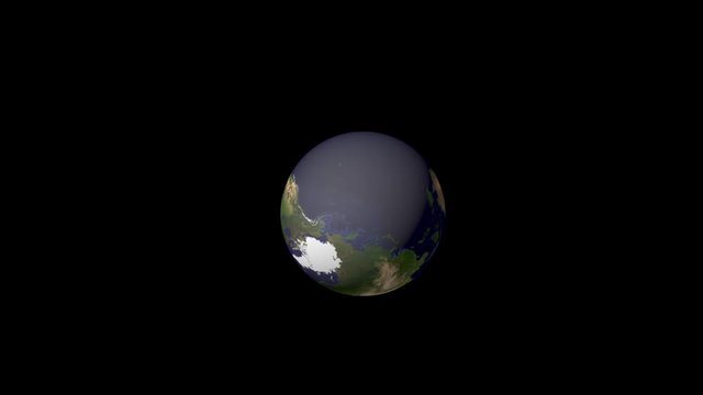 B-Roll of Realistic earth on black background. Science and nature concept. Elements of this image furnished by NASA.