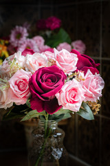 Close up of roses bouquet