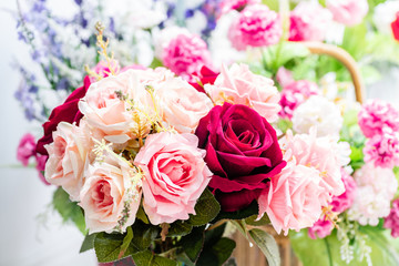 Close up of roses bouquet