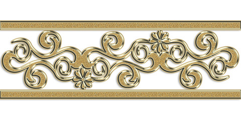 gold pattern on a white background
