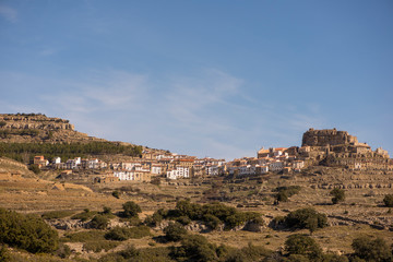 Fototapeta na wymiar Beautiful landscape next to the village of Ares del maestre