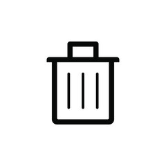 Trash Can vector border icon. This icon use for admin panels, website, interfaces, mobile apps