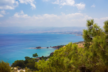 Fototapeta na wymiar Aerial view on Paradise Island - Cyprus