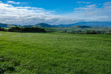 Azores, landscape view of North Coast of Ribeira Grande in São Miguel island, Azores, Portugal